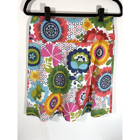 Sevier Skirts Multicolor Geometric Print A-Line Skirt Custom Made Sz 4 - Picture 2 of 4